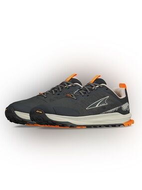 NEW Altra Men's Lone Peak 9+ Gray Trail Shoes with Orange Trim